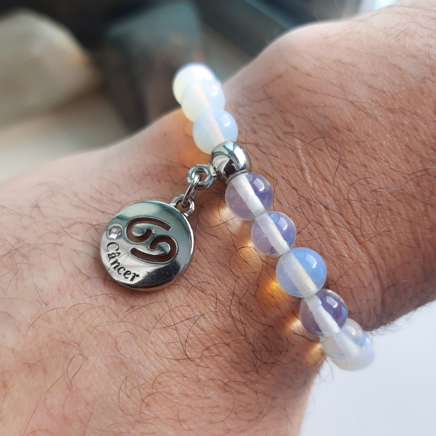 P375 - Pulseira do Signo Cancer Pedra da Lua (1) P375 - Pulseira do Signo Cancer Pedra da Lua