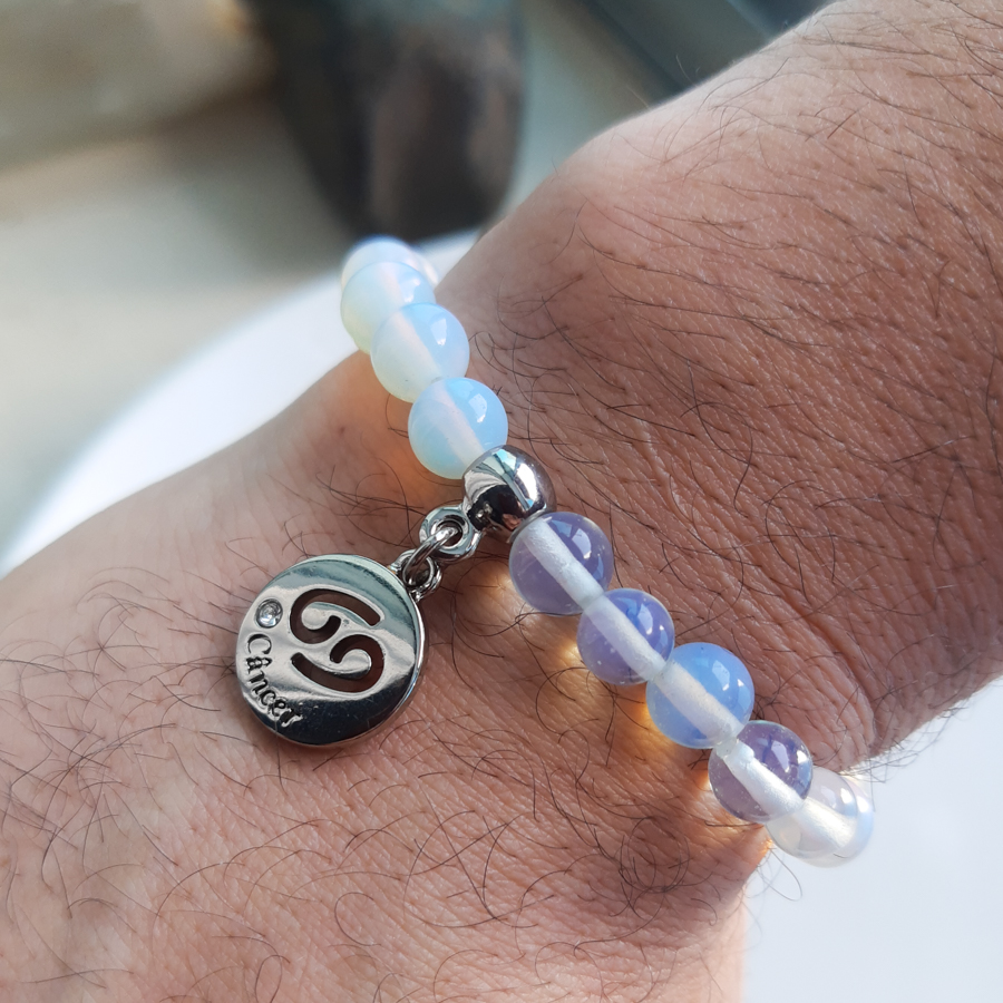 P375 - Pulseira do Signo Cancer Pedra da Lua (5) P375 - Pulseira do Signo Cancer Pedra da Lua