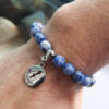 P380 - Pulseira do Signo Sagitário Pedra Sodalita