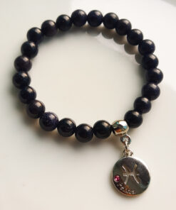 P382 - Pulseira Signo Peixes Pedra da Estrela
