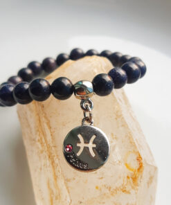 P382 - Pulseira Signo Peixes Pedra da Estrela