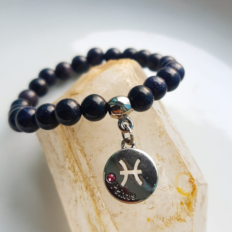 P382 - Pulseira Signo Peixes Pedra da Estrela