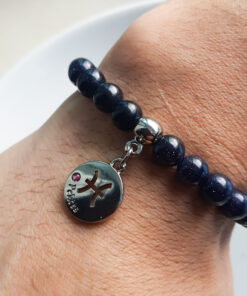 P382 - Pulseira Signo Peixes Pedra da Estrela