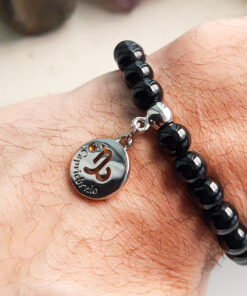 P383 - Pulseira do Signo Capricórnio Pedra Ônix