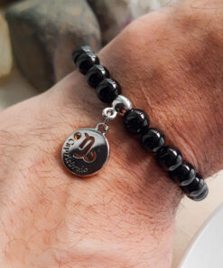 P383 - Pulseira do Signo Capricórnio Pedra Ônix