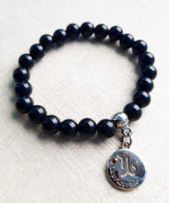P383 - Pulseira do Signo Capricórnio Pedra Ônix