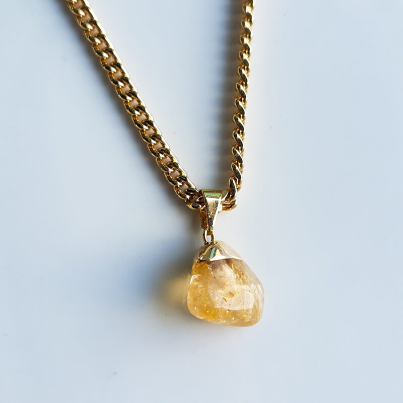 C167 - Colar Pedra Citrino