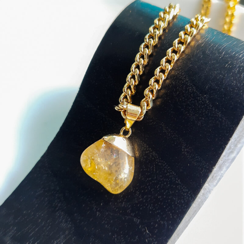 C167 - Colar Pedra Citrino