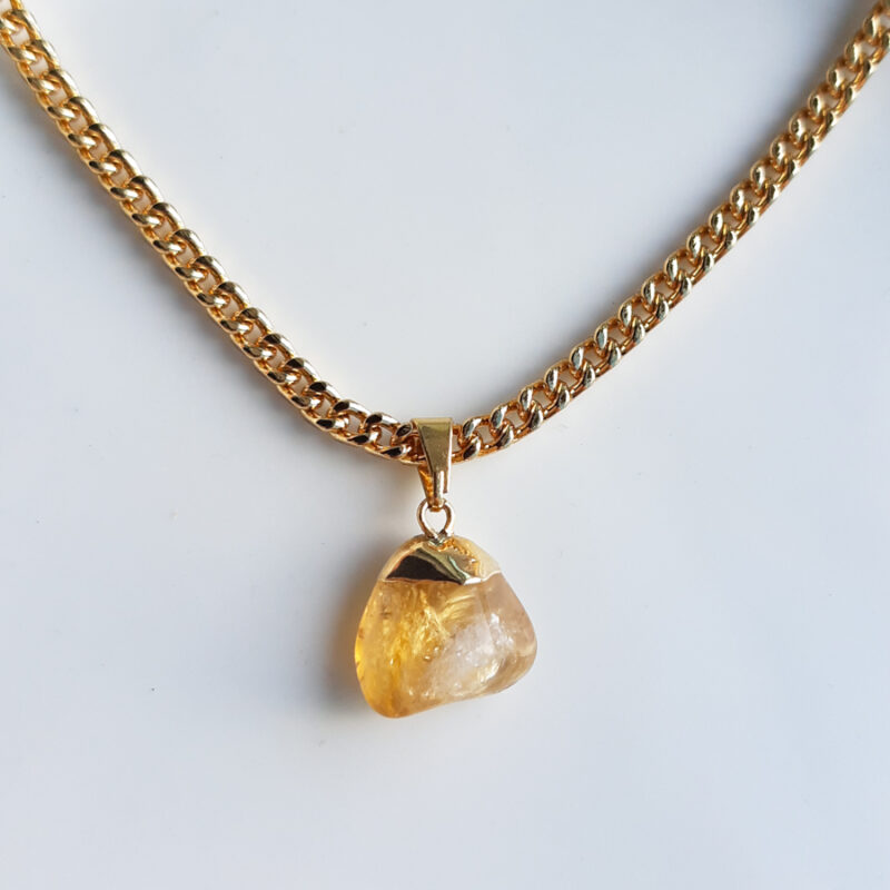 C167 - Colar Pedra Citrino