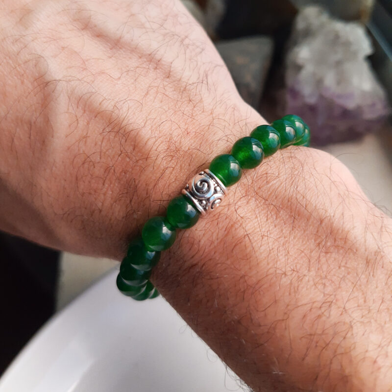 P387 - Pulseira de Pedra Jade Verde
