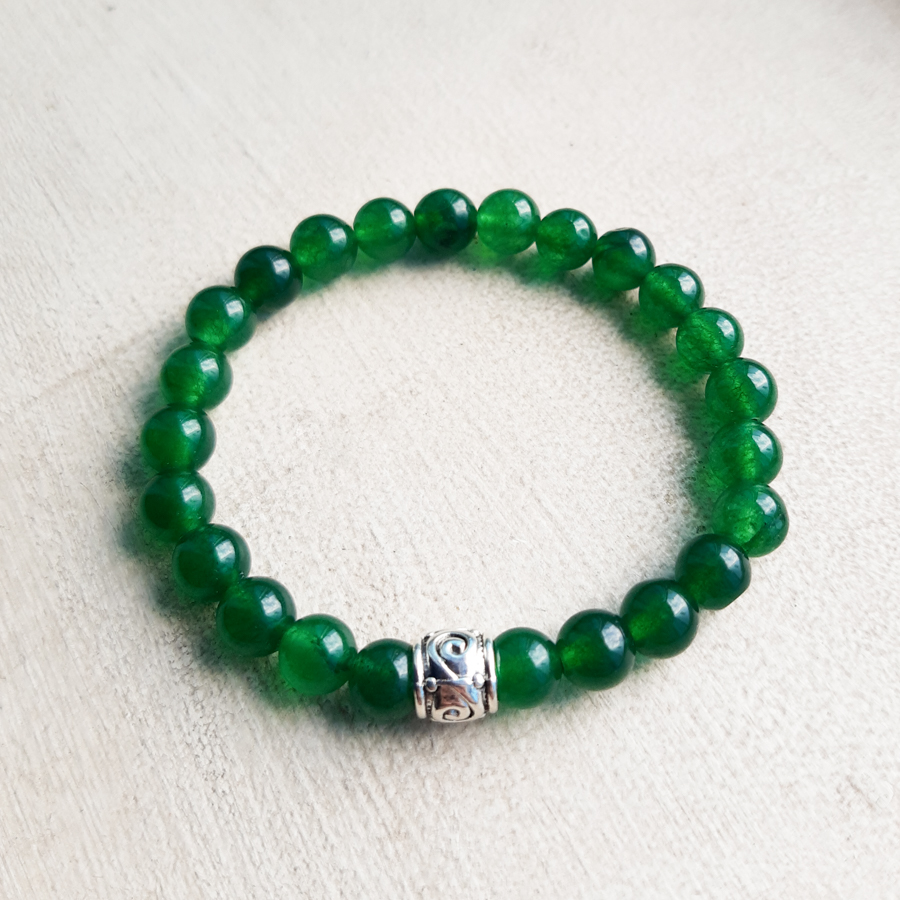 P387 - Pulseira de Pedra Jade Verde (3) P387 - Pulseira de Pedra Jade Verde