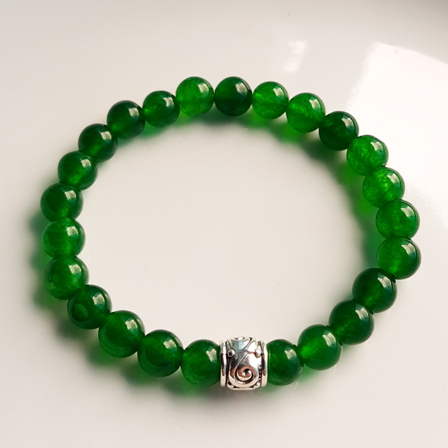 P387 - Pulseira de Pedra Jade Verde (5) P387 - Pulseira de Pedra Jade Verde