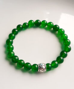 P387 - Pulseira de Pedra Jade Verde