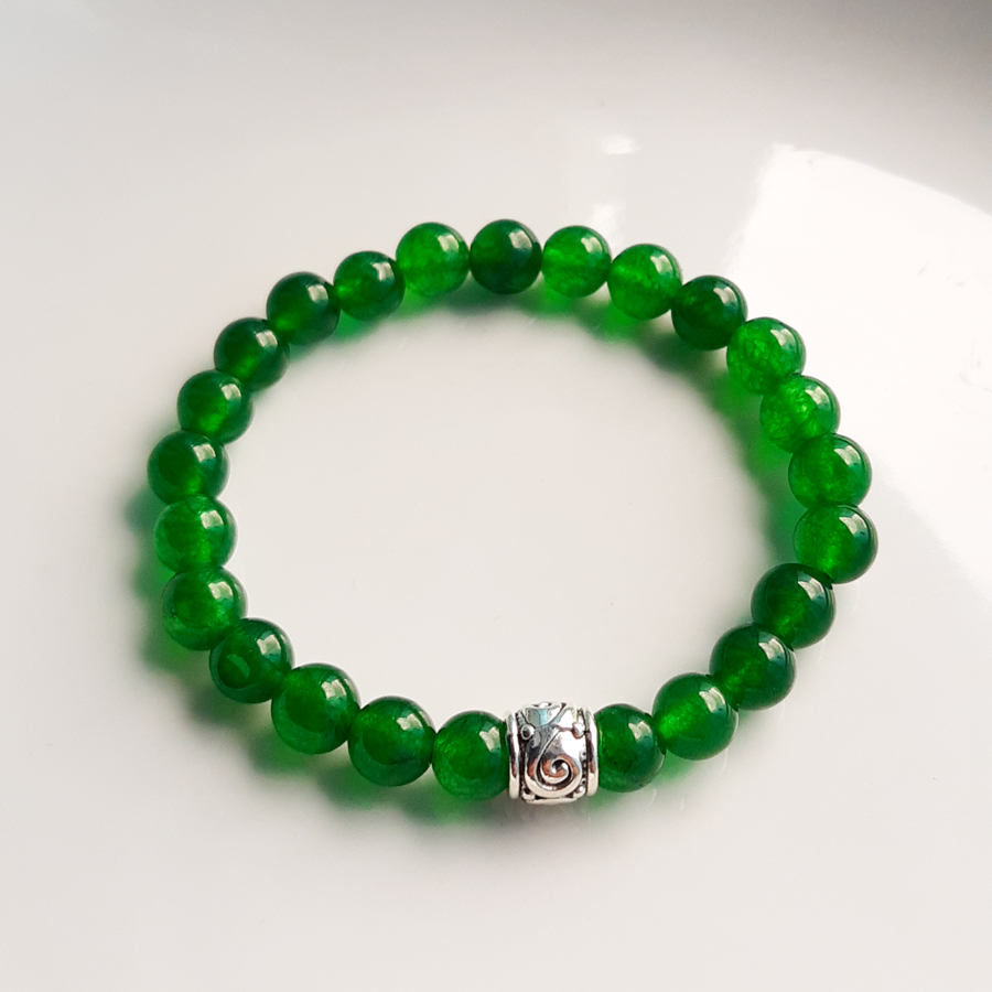 P387 - Pulseira de Pedra Jade Verde (7) P387 - Pulseira de Pedra Jade Verde
