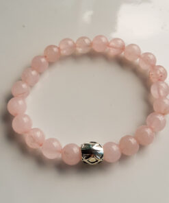 P389 - Pulseira de Pedra Quartzo Rosa