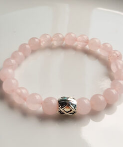 P389 - Pulseira de Pedra Quartzo Rosa