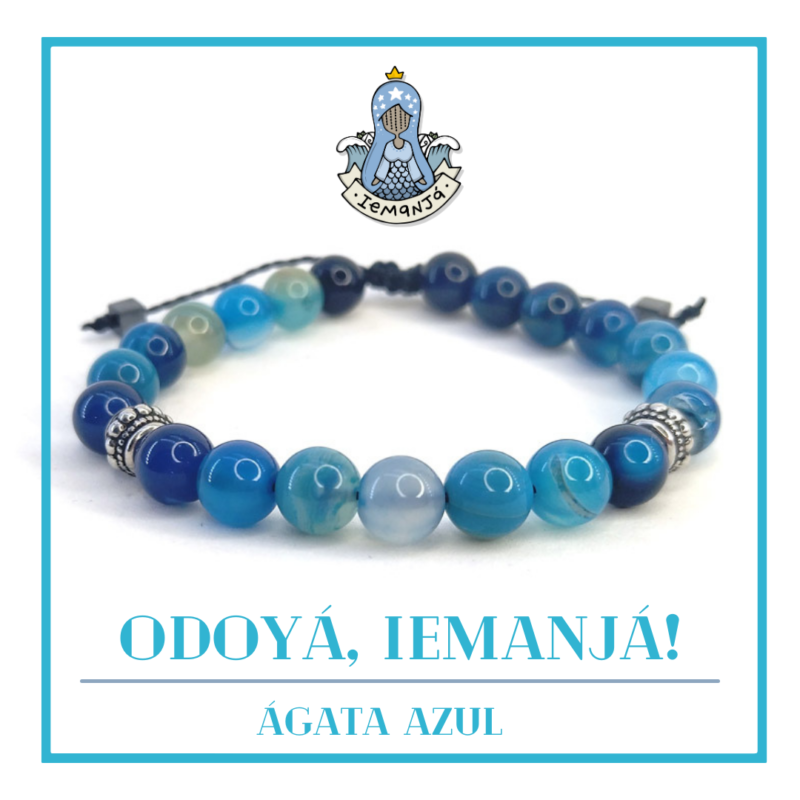 Yemanjá Pedra Ágata Azul