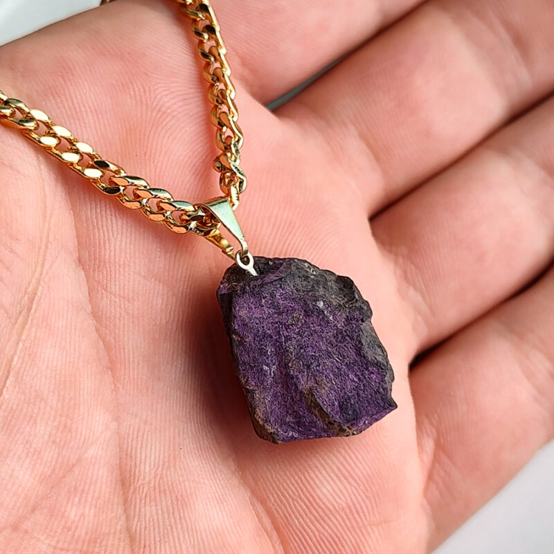 C201 - Colar Pedra Purpurita