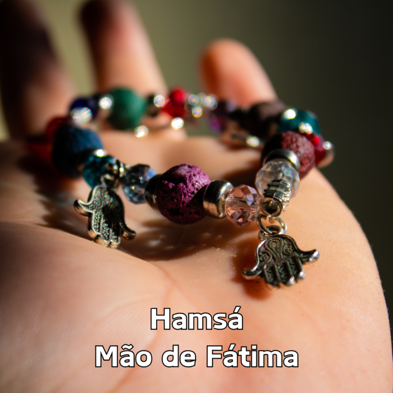 Hamsá Mão de Fátima pulseira