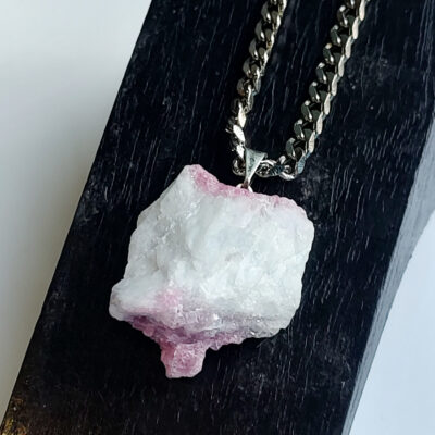 C210 - Colar de Pedra Turmalina Rosa