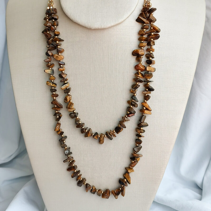 C221 - Colar Pura Energia Olho de Tigre