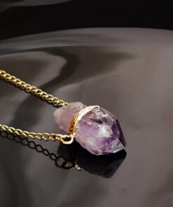 C223 - Colar Choker Pedra Ametista