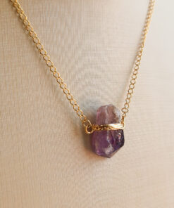 C223 - Colar Choker Pedra Ametista