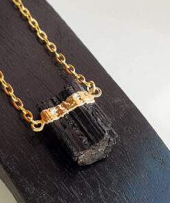 C224 - Colar Choker Turmalina Negra