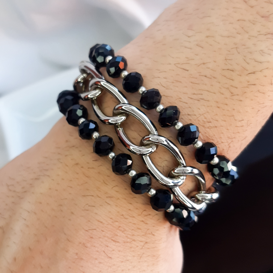 P398 - Pulseira Roma Prata (1) P398 - Pulseira Roma Prata