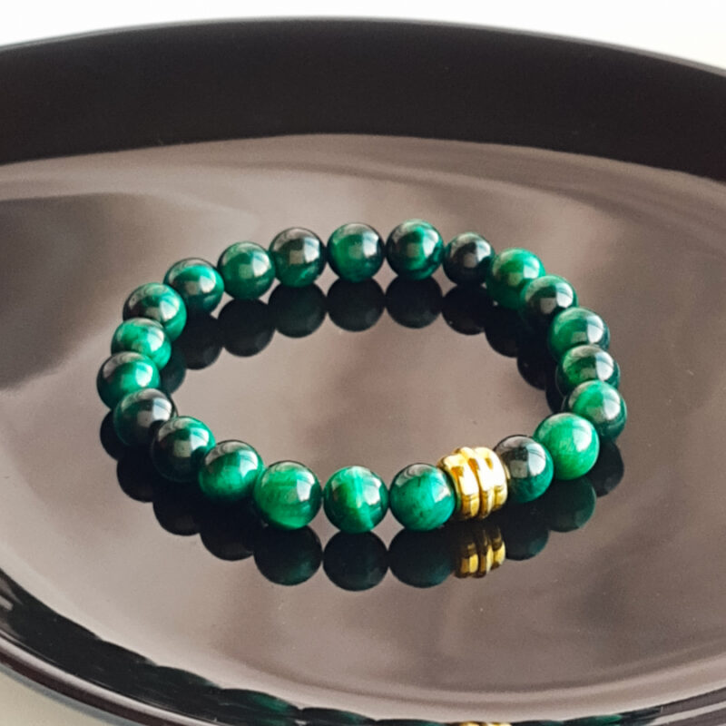 P399 - Pulseira Olho de Tigre Verde