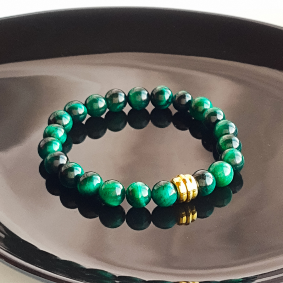 P399 - Pulseira Olho de Tigre Verde (3) P399 - Pulseira Olho de Tigre Verde