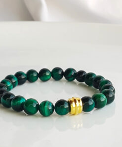 P399 - Pulseira Olho de Tigre Verde