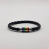P369C - Pulseira LGBT Couro com Fecho de Ímã