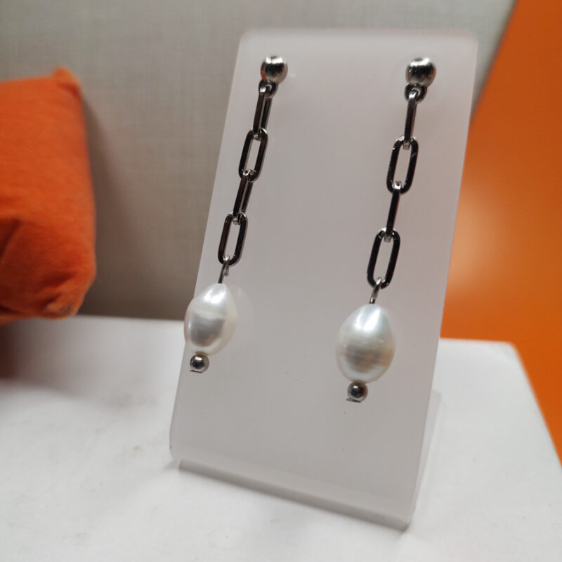 BP288 - Brinco Pérola Real - Água Doce Prata