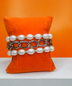 P406 - Pulseira Roma - Pérola Real Prata