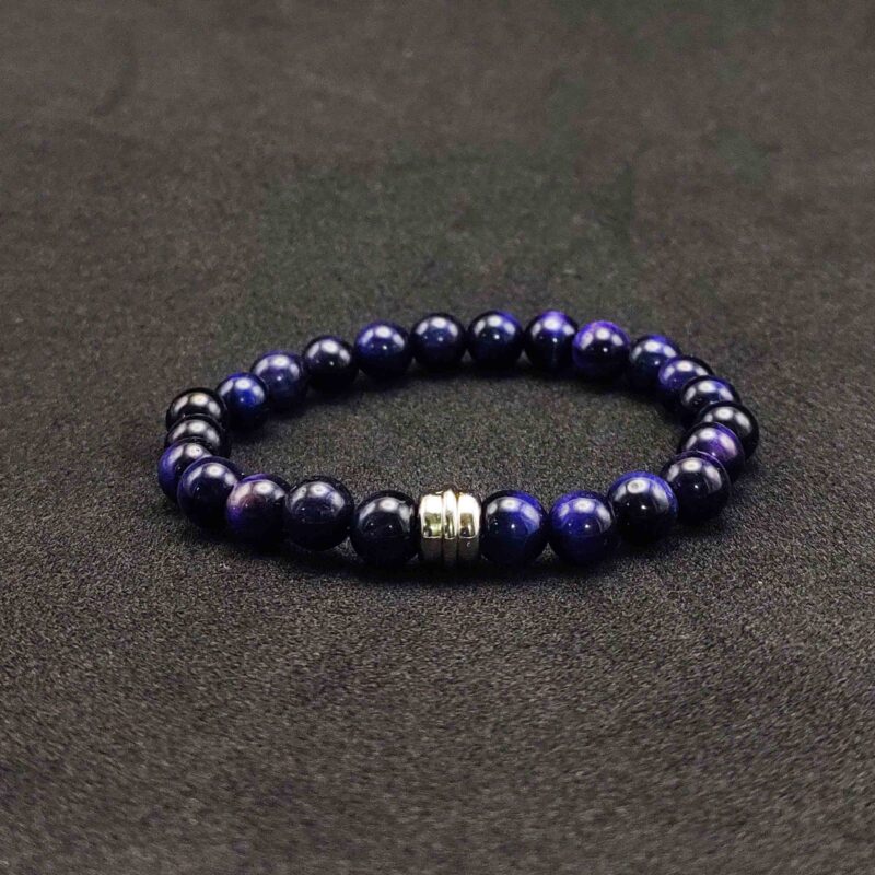 P415 - Pulseira Olho de Tigre Roxo